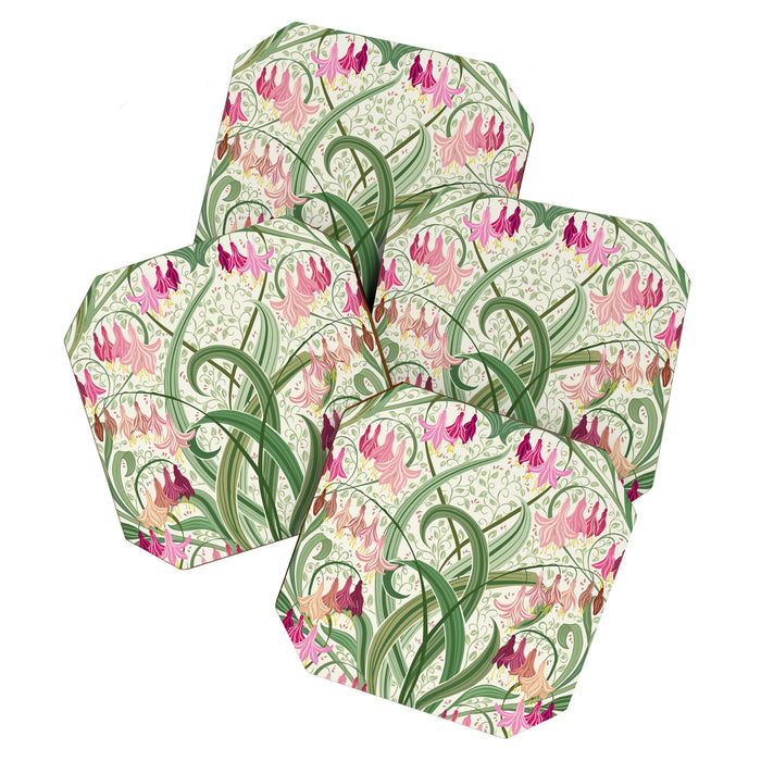 Ornamental Hothouse Botanica Fuchsia cream Coaster Gallery Image 1
