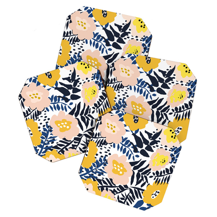 Outdoor: florals matching to design for a happy life Coaster Gallery Image 1