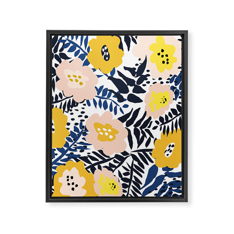 Outdoor: florals matching to design for a happy life Framed Canvas Print Gallery Image 6