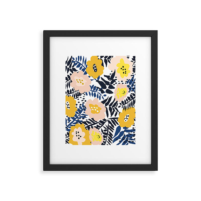 Outdoor: florals matching to design for a happy life Framed Art Print Gallery Image 5