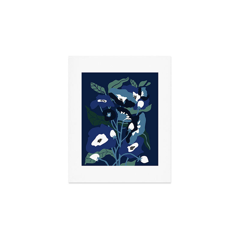 outside in my garden by night Art Print Gallery Image 1