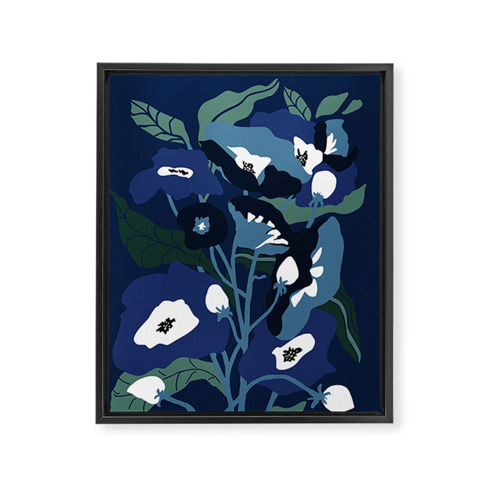 outside in my garden by night Framed Canvas Print Gallery Image 1