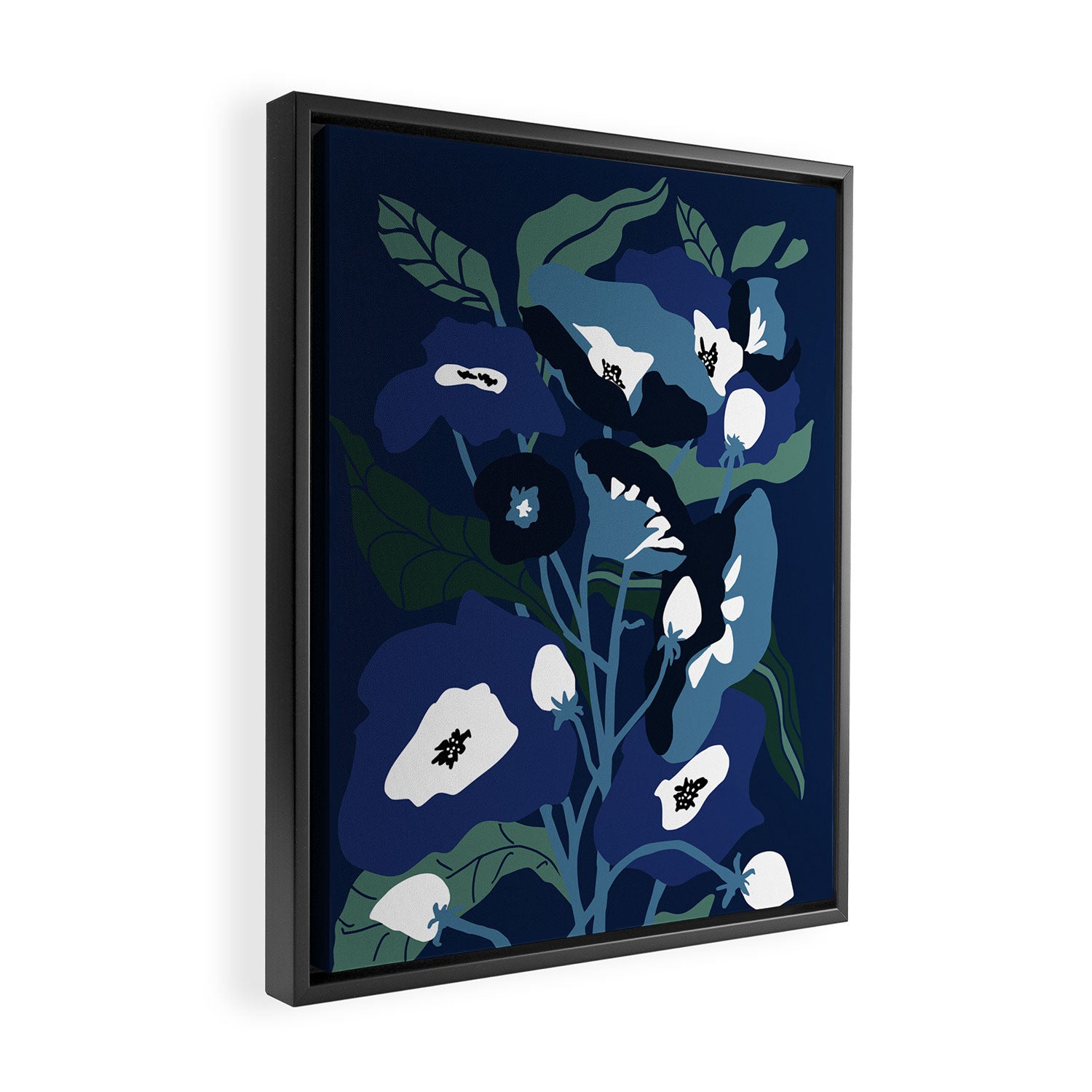 outside in my garden by night Framed Canvas Print Gallery Image 2