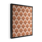 Palm leaves arch pattern - rust, terracotta, clay, desert, boho, ombre Framed Canvas Print Gallery Image 2