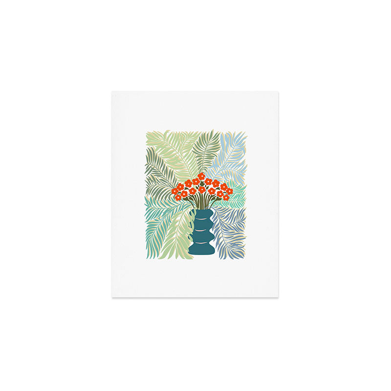 Palm tree leaf Bouquet  Art Print Gallery Image 1