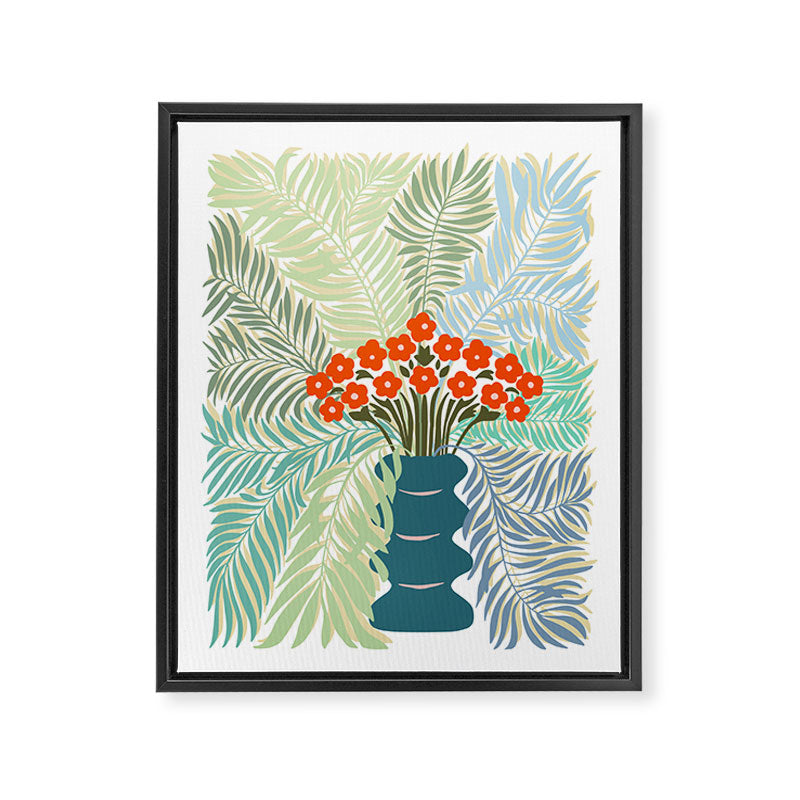 Palm tree leaf Bouquet  Framed Canvas Print Gallery Image 6