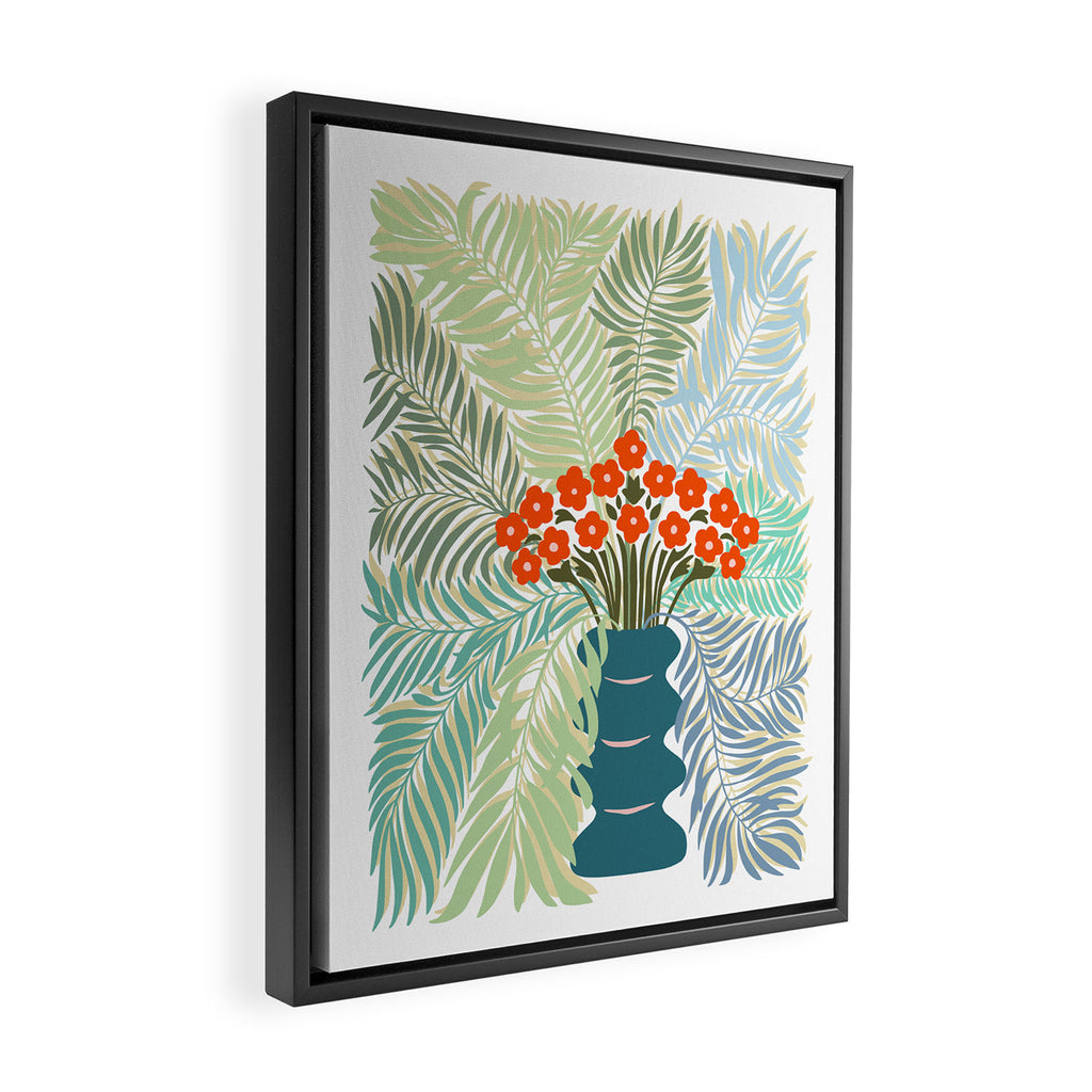 Palm tree leaf Bouquet  Framed Canvas Print Gallery Image 2