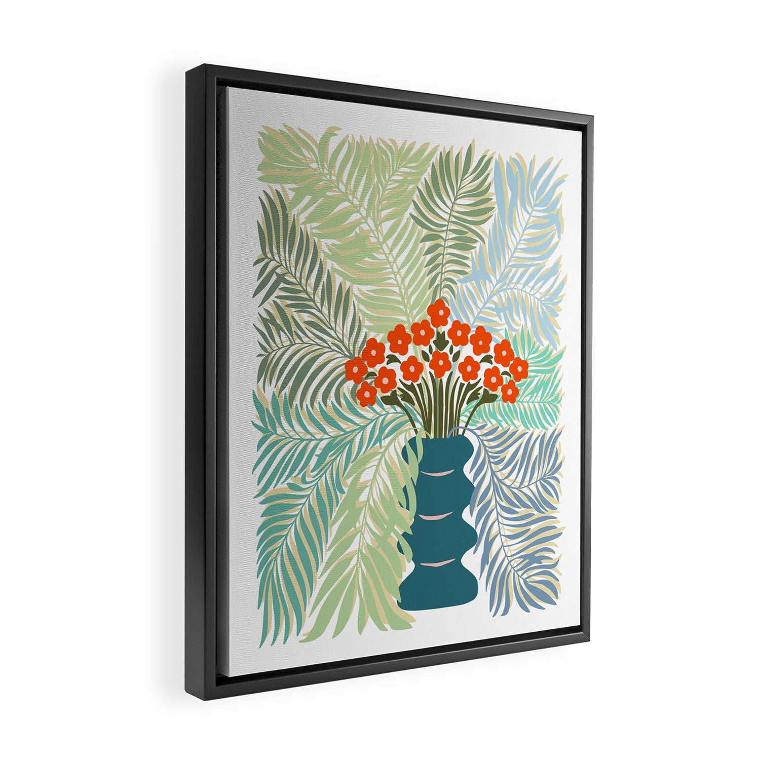 Palm tree leaf Bouquet  Framed Canvas Print Gallery Image 2