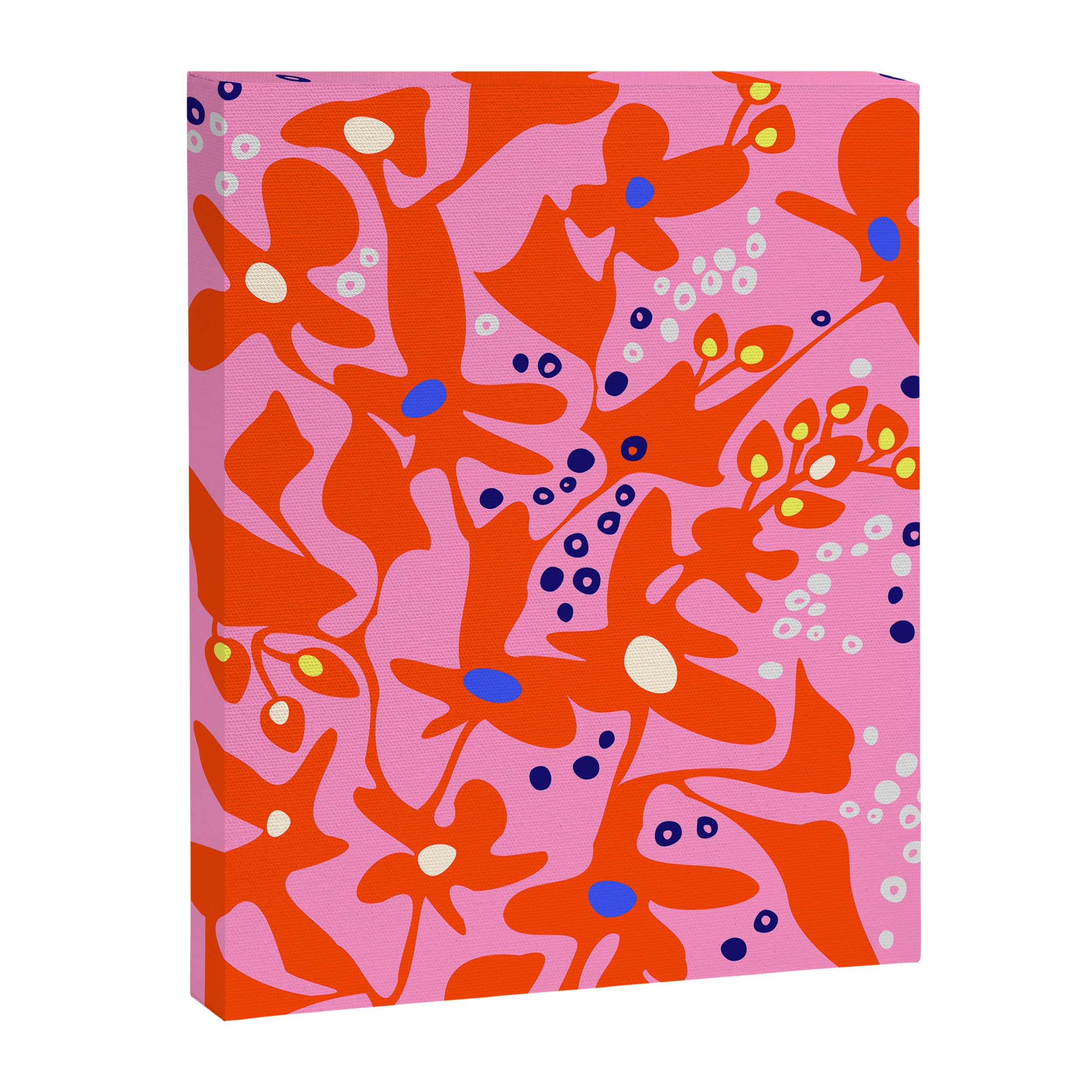 Pink home jungle: Organic shapes and flowers Canvas Print Gallery Image 6