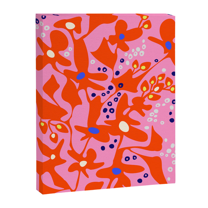 Pink home jungle: Organic shapes and flowers Canvas Print Gallery Image 1