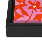 Pink home jungle: Organic shapes and flowers Framed Canvas Print Gallery Image 3