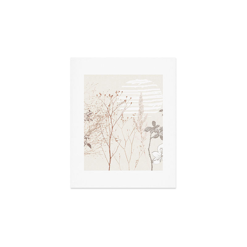 Plant based calming atmosphere earthy tones Art Print Gallery Image 1