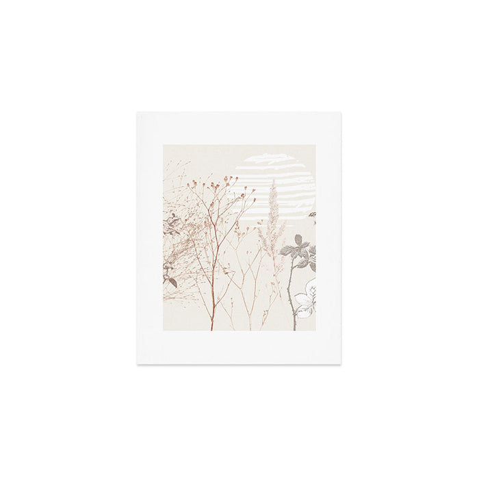 Plant based calming atmosphere earthy tones Art Print Gallery Image 1