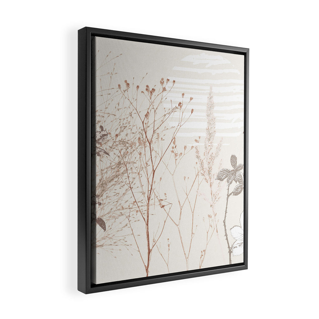 Plant based calming atmosphere earthy tones Framed Canvas Print Gallery Image 2