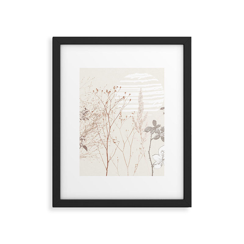 Plant based calming atmosphere earthy tones Framed Art Print Gallery Image 5