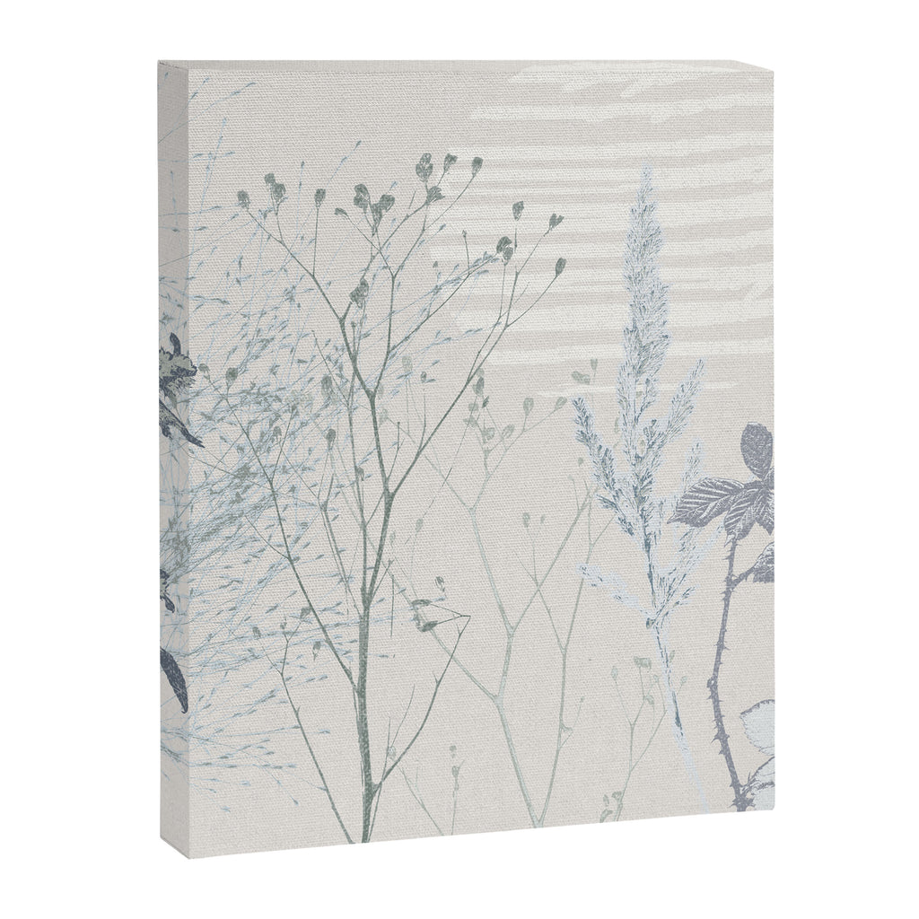 Plant based calming atmosphere soft blue Canvas Print Gallery Image 6