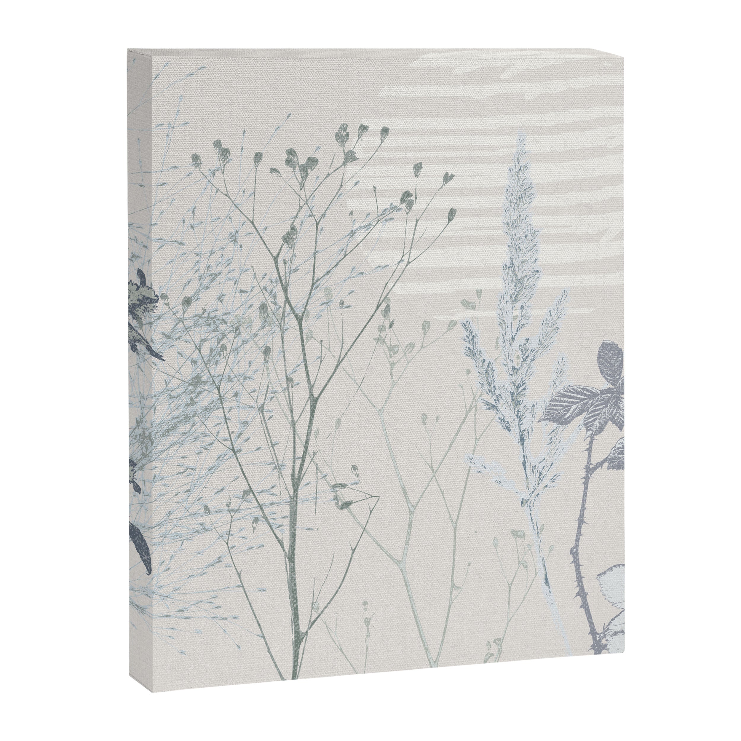 Plant based calming atmosphere soft blue Canvas Print Gallery Image 6
