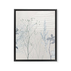 Plant based calming atmosphere soft blue Framed Canvas Print Gallery Image 6