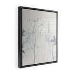 Plant based calming atmosphere soft blue Framed Canvas Print Gallery Image 2
