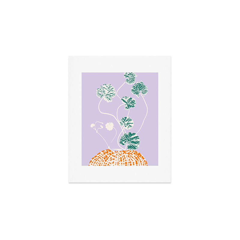 Plant based happyness Ajuga still life Art Print Gallery Image 1