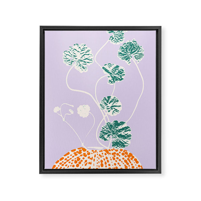 Plant based happyness Ajuga still life Framed Canvas Print Gallery Image 1