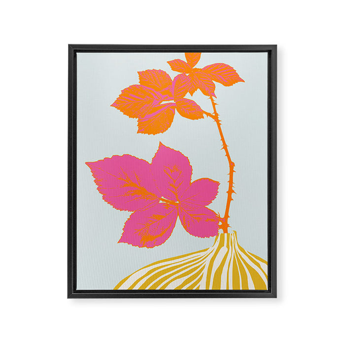 Plant based happyness Blackberry still life Framed Canvas Print Gallery Image 1