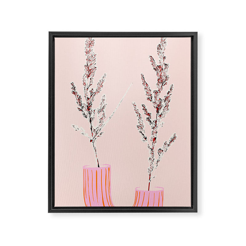 Plant based happyness Grasses 1 still life Framed Canvas Print Gallery Image 6