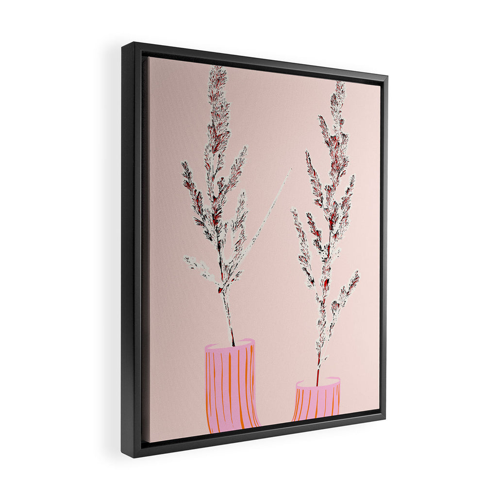 Plant based happyness Grasses 1 still life Framed Canvas Print Gallery Image 2