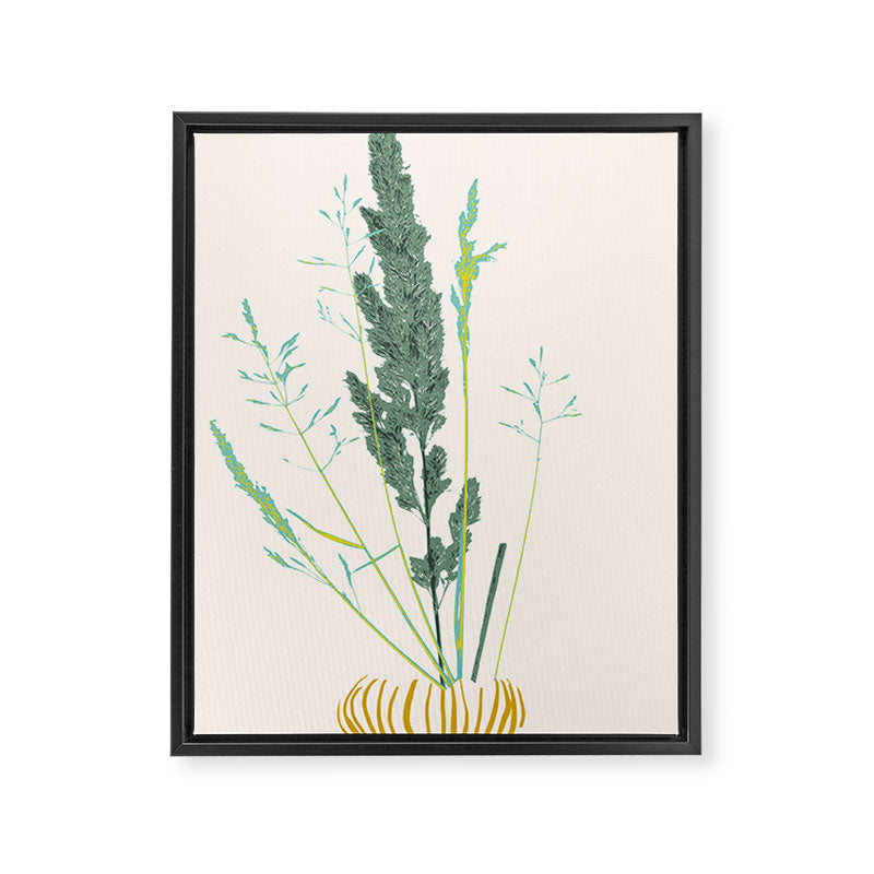 Plant based happyness Grasses 2 still life Framed Canvas Print Gallery Image 6
