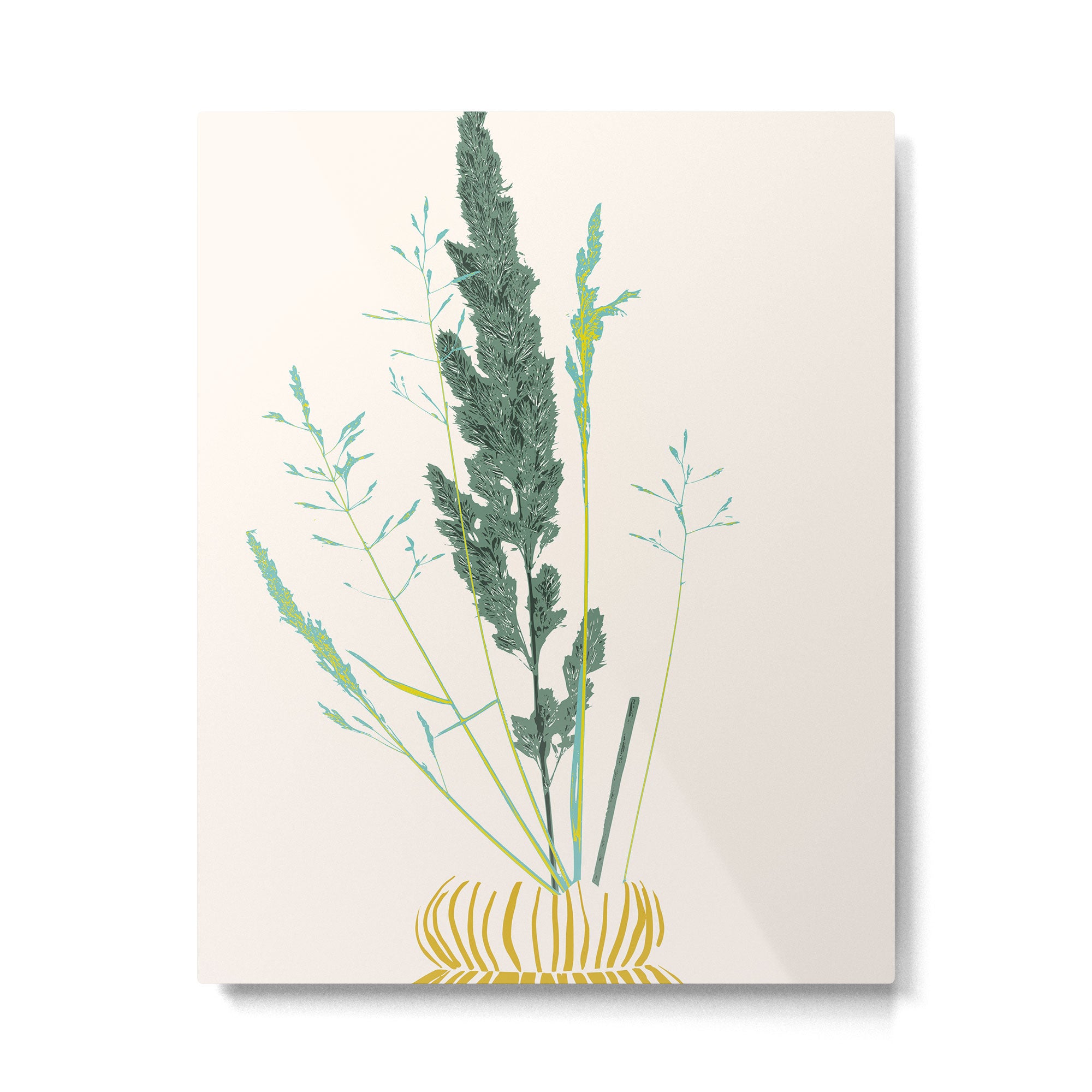 Plant based happyness Grasses 2 still life Metal Print Gallery Image 4