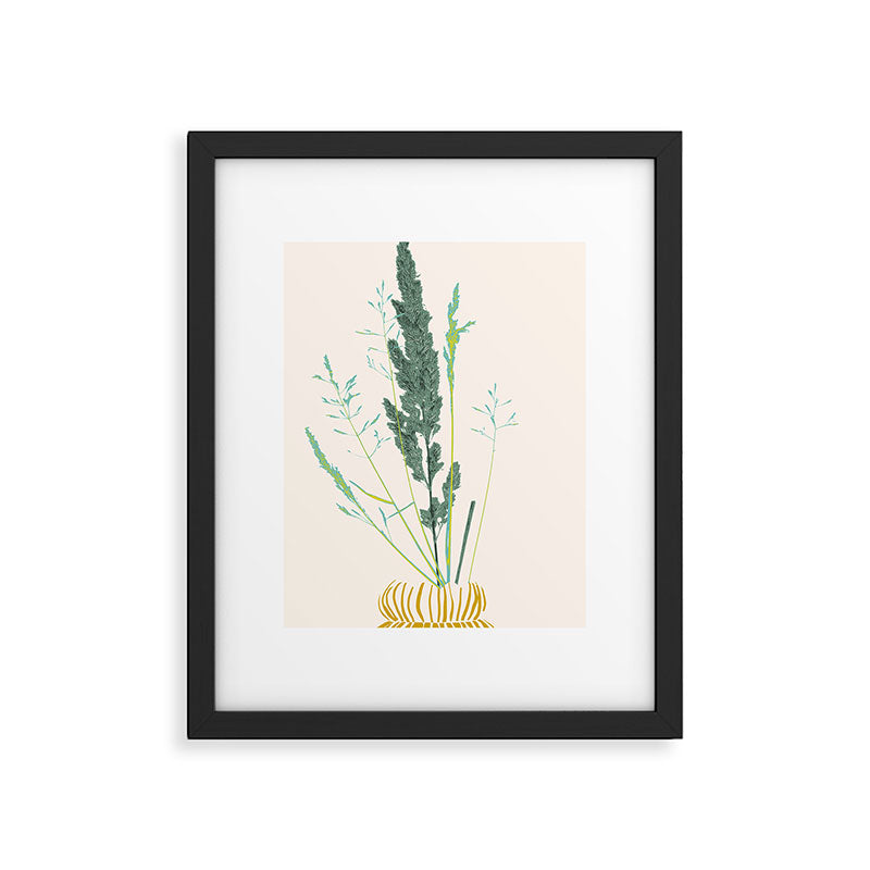 Plant based happyness Grasses 2 still life Framed Art Print Gallery Image 5