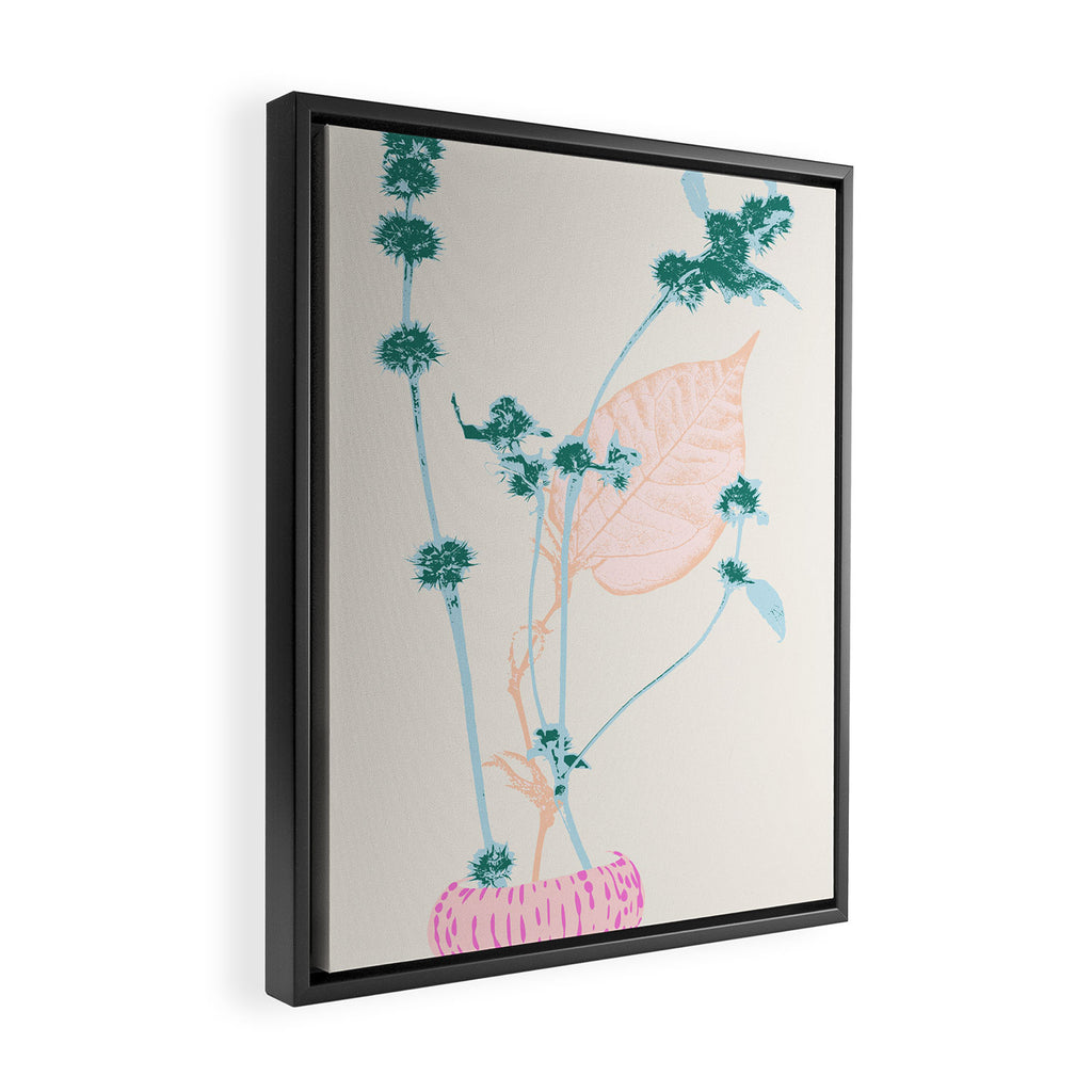 Plant based happyness Herb 1 still life Framed Canvas Print Gallery Image 2