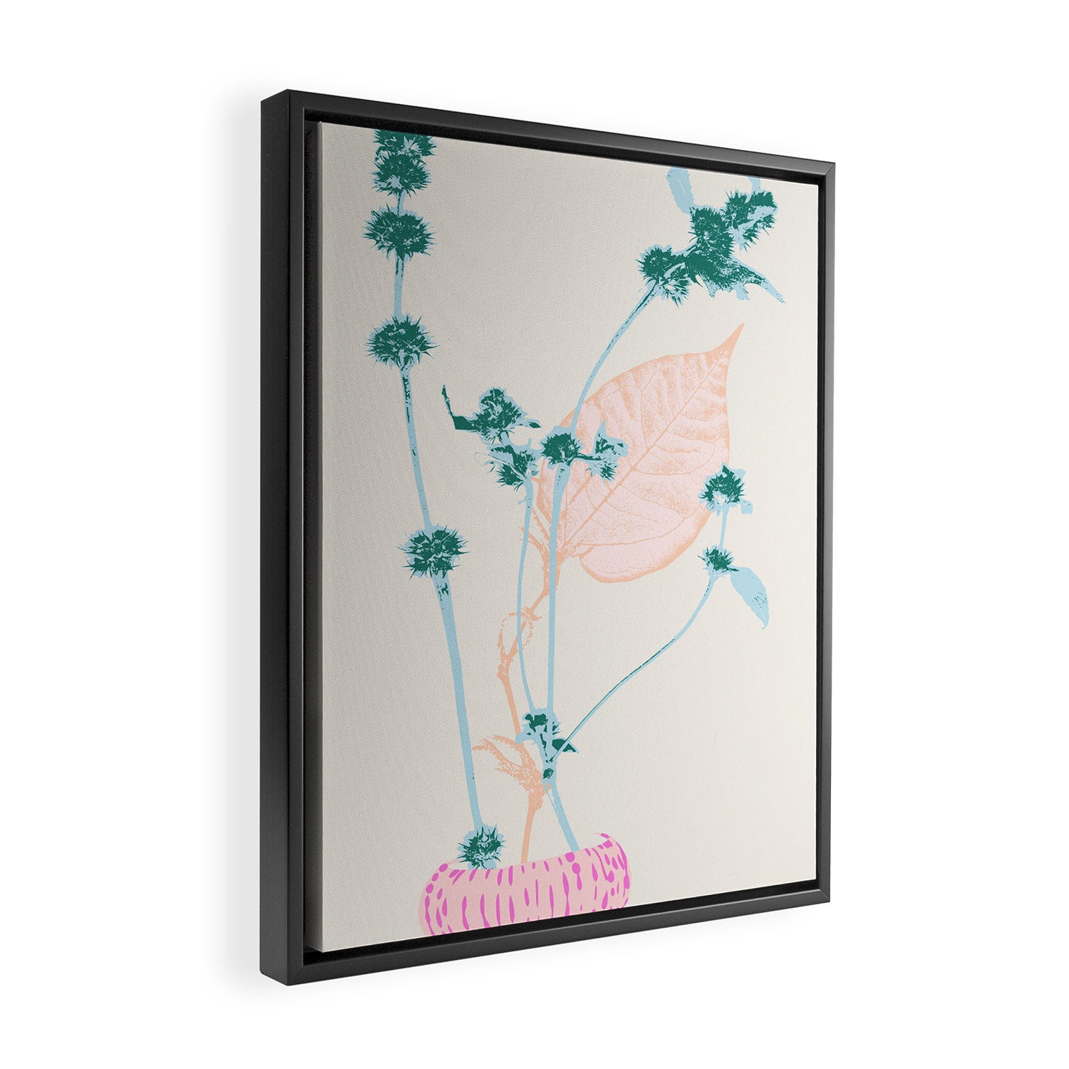 Plant based happyness Herb 1 still life Framed Canvas Print Gallery Image 2