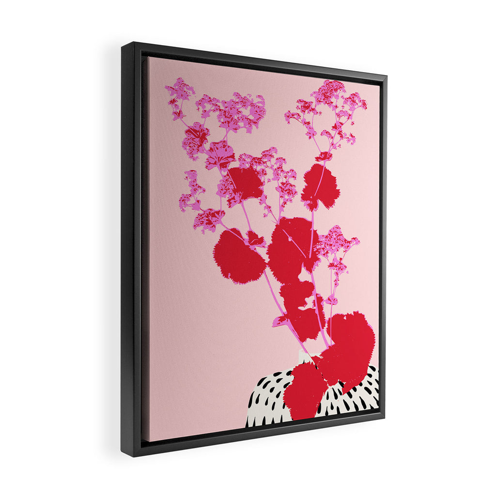 Plant based happyness lady's-mantle still life Framed Canvas Print Gallery Image 2