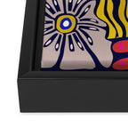 Playful flowers illustration Framed Canvas Print Gallery Image 3