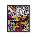 Playful flowers illustration Framed Canvas Print Gallery Image 6