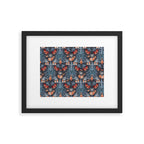 Poisonous flowers blue Damask Framed Art Print Gallery Image 4