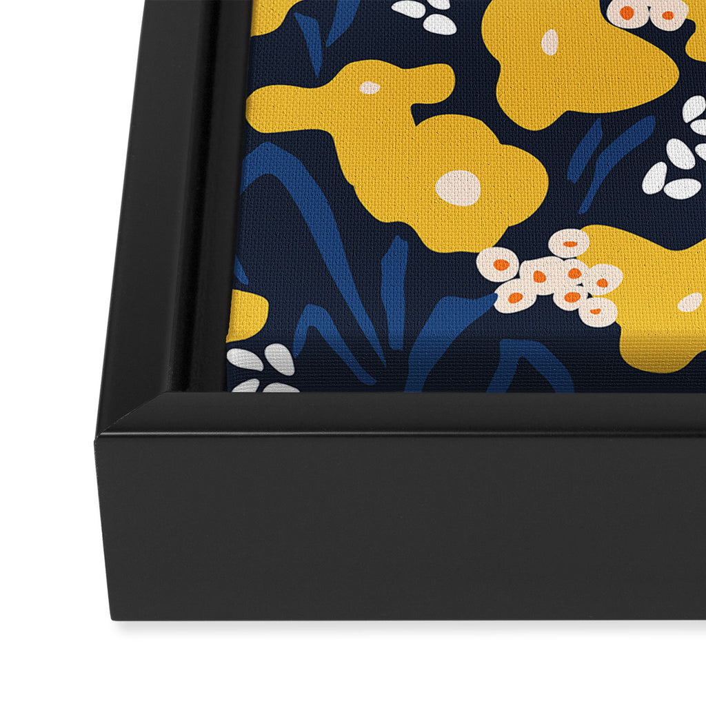 Popular floral pattern  - scandinavian style Framed Canvas Print Gallery Image 3