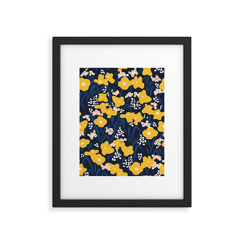 Popular floral pattern  - scandinavian style Framed Art Print Gallery Image 5
