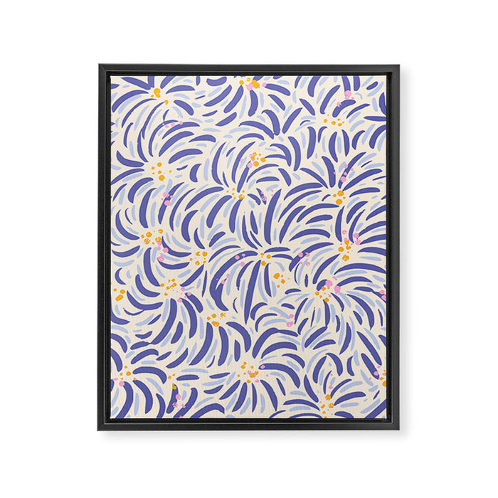 Powerful and floral pattern invers Framed Canvas Print Gallery Image 1