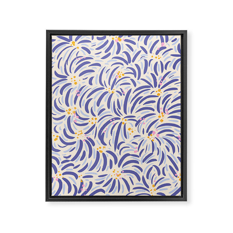 Powerful and floral pattern invers Framed Canvas Print Gallery Image 8