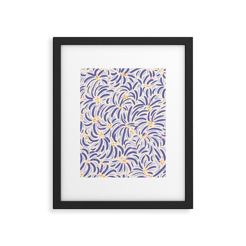 Powerful and floral pattern invers Framed Art Print Gallery Image 6