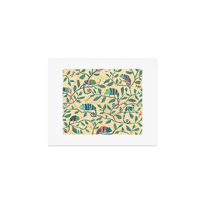 Quirky Chameleon family Art Print Gallery Image 1