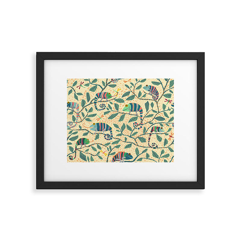 Quirky Chameleon family Framed Art Print Gallery Image 5
