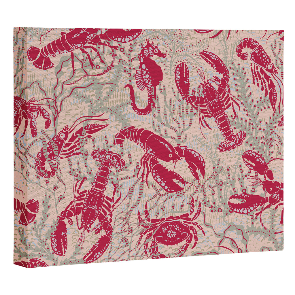 Red Lobster Viva Magenta Canvas Print Gallery Image 3