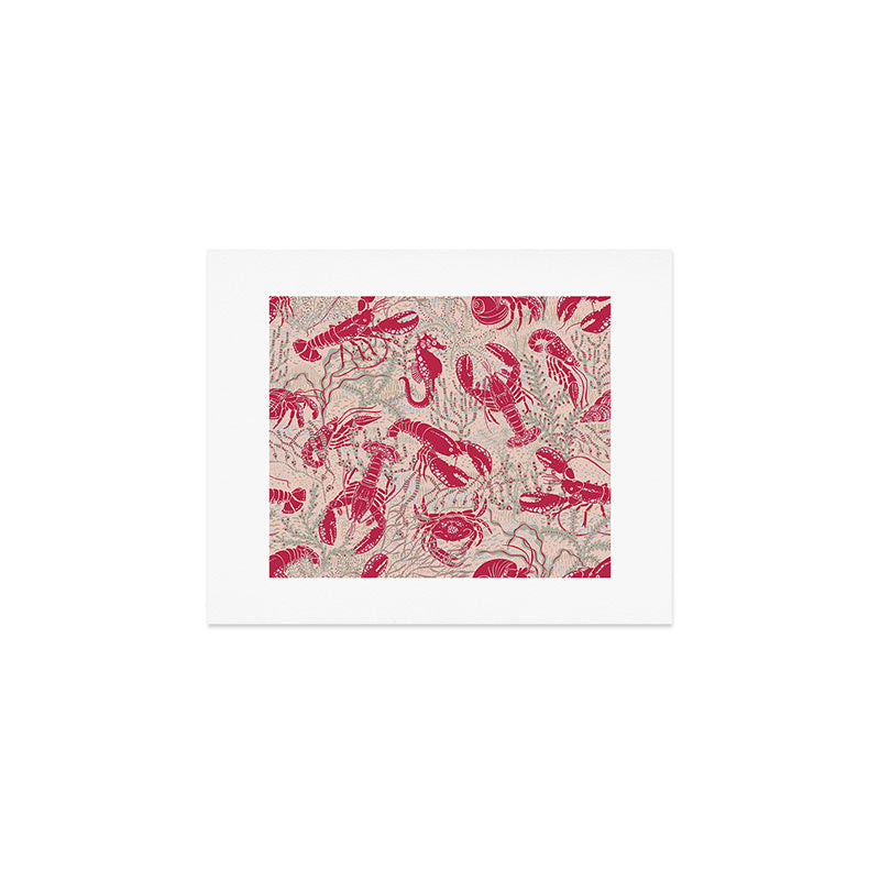 Red Lobster Viva Magenta Art Print Gallery Image 1