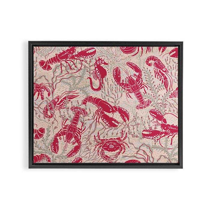 Red Lobster Viva Magenta Framed Canvas Print Gallery Image 1