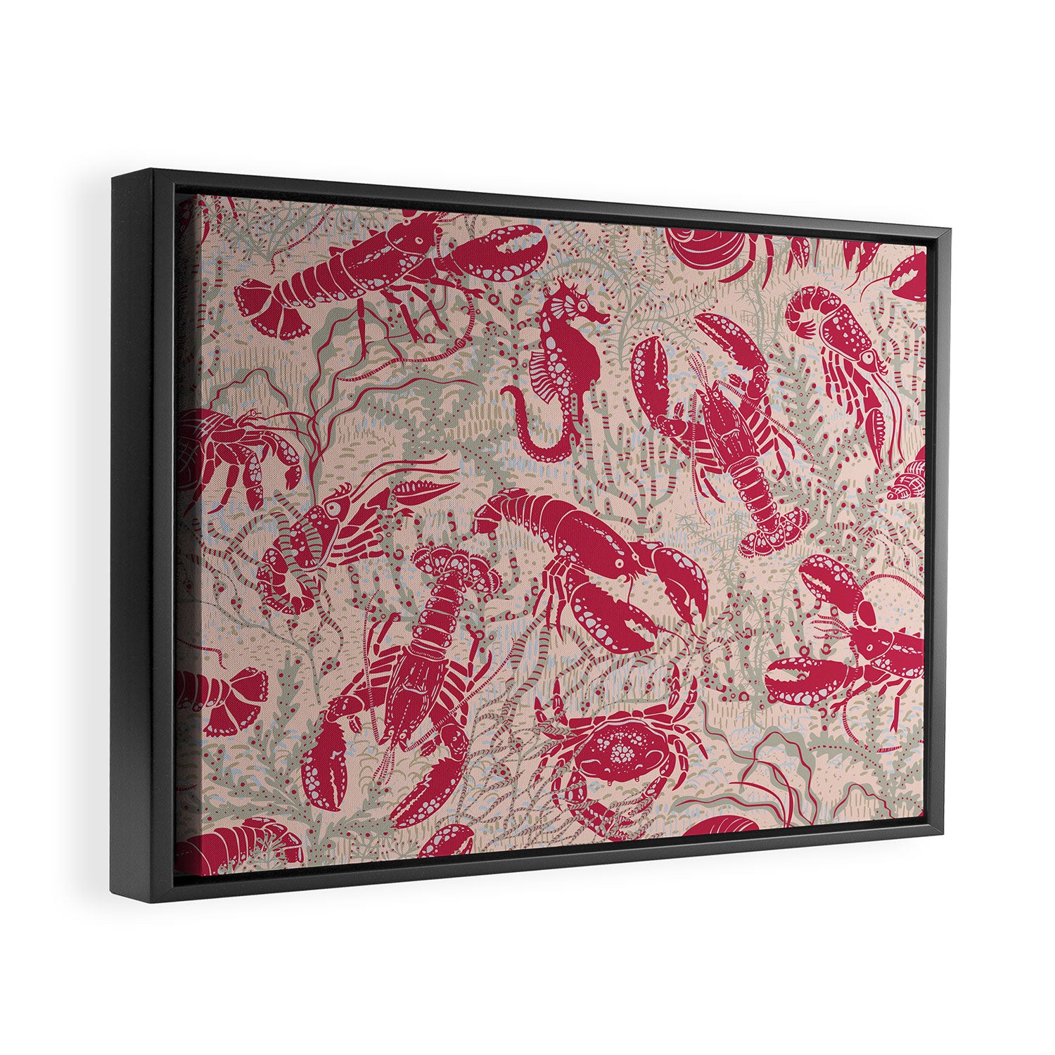 Red Lobster Viva Magenta Framed Canvas Print Gallery Image 2