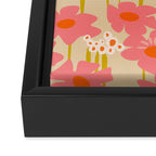 Relax in your summer meadow - floral shapes pattern Framed Canvas Print Gallery Image 3