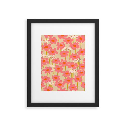 Relax In Your Summer Meadow - Floral Shapes Pattern Framed Art Print Gallery Image 4